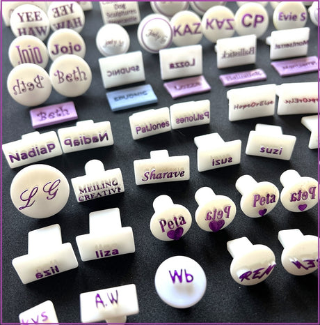 Custom Clay Name Stamps