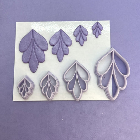 Polymer clay cutters | Leaf shape | Anna's leaves | Resin cutters