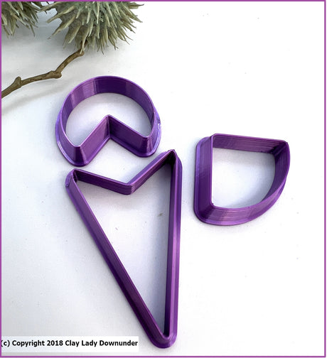 Polymer clay shape cutters (PLA Plastic)