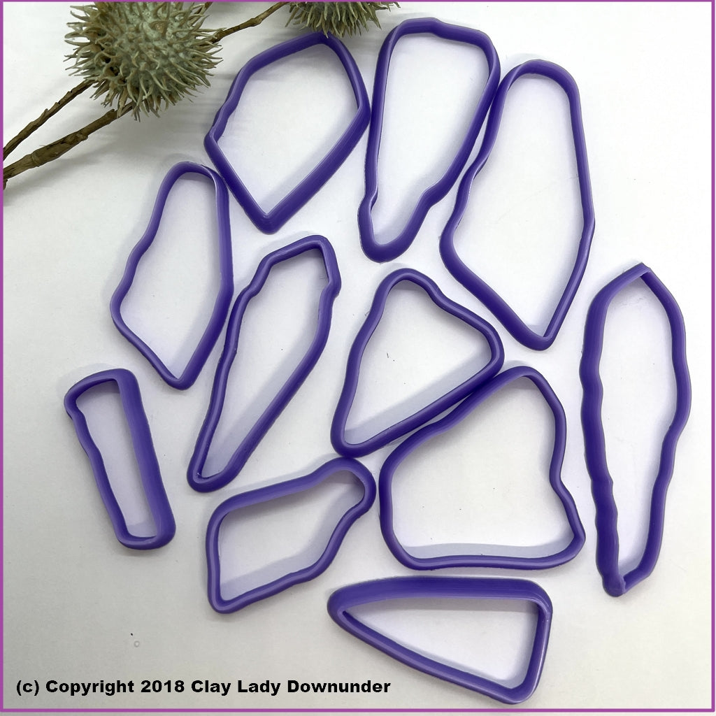 Polymer clay cutters | Abstract organic shapes | Ceramic Clay | Clay tools | Clay supplies