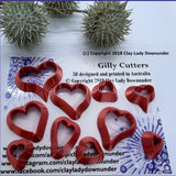 Polymer clay cutters, Small Baby Heart Shapes, Clay Tools and Clay Supplies