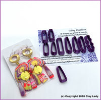 Polymer clay shape cutters | Earring Dangles shapes | Clay Tools | Clay Supplies