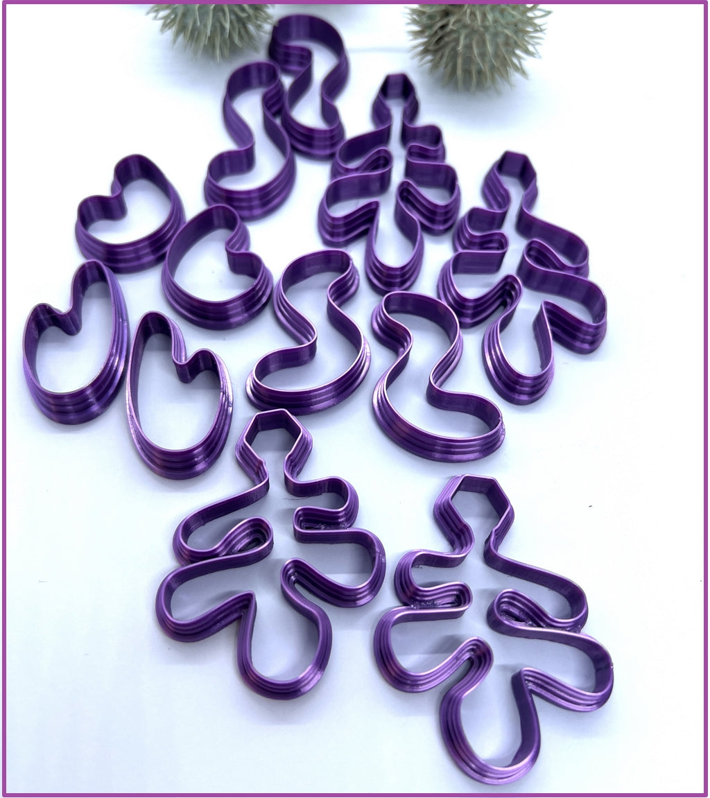 Polymer clay shape cutters | Funky Abstract shapes | Clay Tools | Clay Supplies