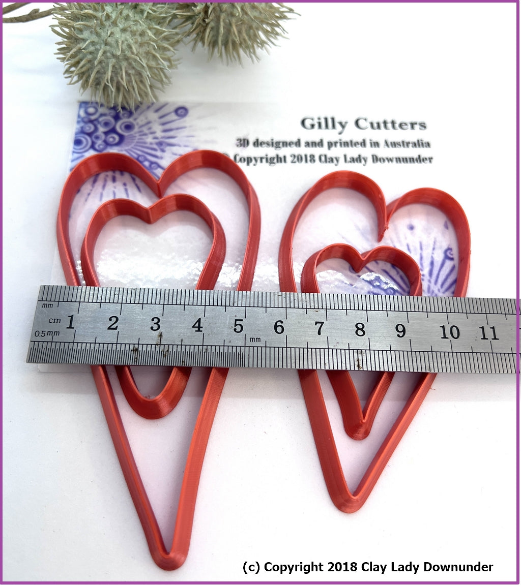 Polymer clay cutters | Hearts I | Ceramic Clay | Clay tools | Clay supplies