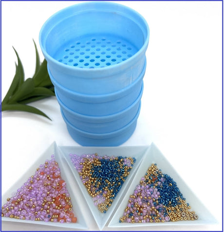Bead sorter filter for seed beads to sort 6/0 8/0 11/0 and 15/0 beads.