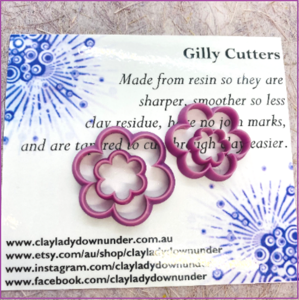 Resin Polymer clay cutters | 6 Petal flower shapes | Clay Tools | Clay Supplies
