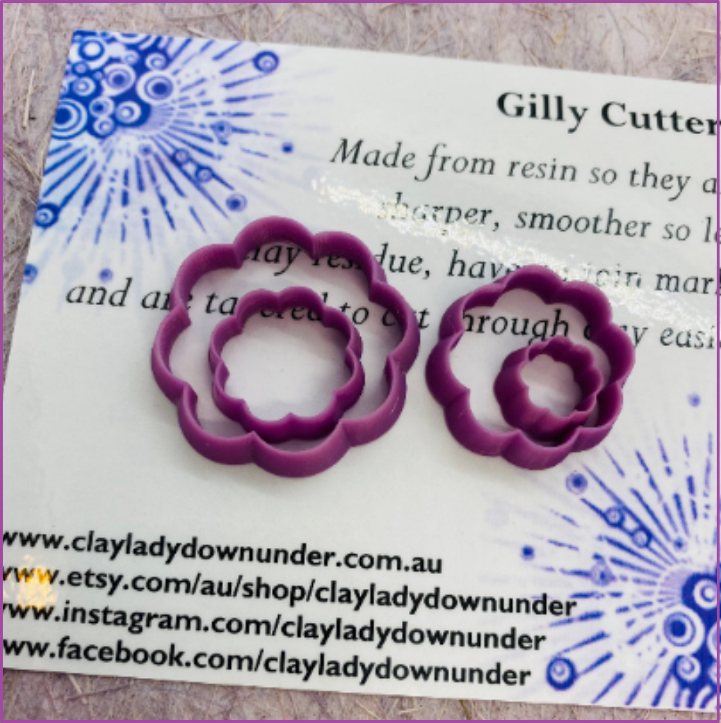 Resin Polymer clay cutters | 8 Petal flowers shapes | Clay Tools | Clay Supplies