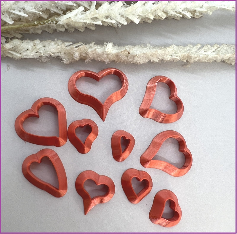 Rose Heart Polymer Clay Cutter