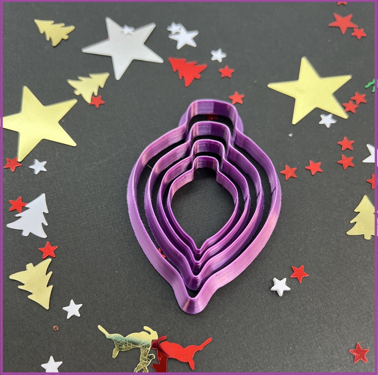 Polymer clay shape cutters | Christmas Bulbs MK II shapes | Clay Tools | Clay Supplies