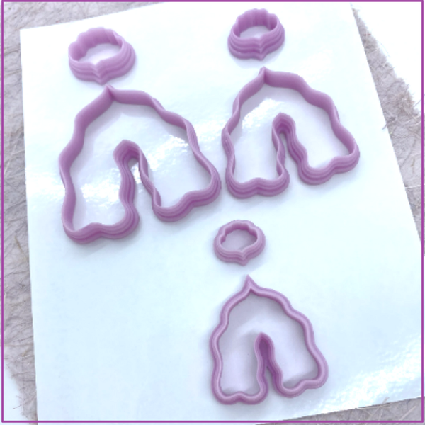 Resin Polymer clay cutters | Wavy Arch Shapes | Clay Tools | Clay Supplies