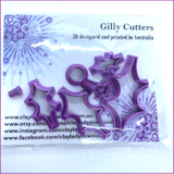 Polymer clay shape cutters | Holly Christmas shapes | Clay Tools | Clay Supplies