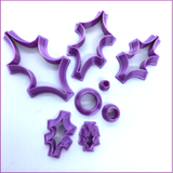 Polymer clay shape cutters | Holly Christmas shapes | Clay Tools | Clay Supplies