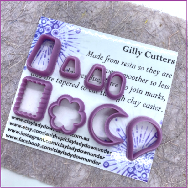 Resin polymer clay shape cutters, Gilly cutters (Kita MK I) precious metal, ceramic clay cutters, shapes