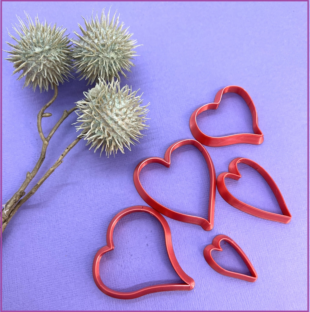 Polymer clay cutters, Heart shaped cutters II, Clay tools and supplies