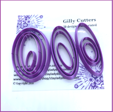 Oval shaped Polymer clay cutters (Oliver) | Clay Tools | Clay Supplies