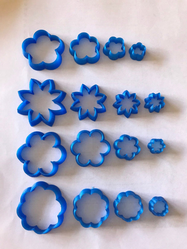 Resin Polymer clay cutters | Flowers 4 sets | Clay Tools | Clay Supplies