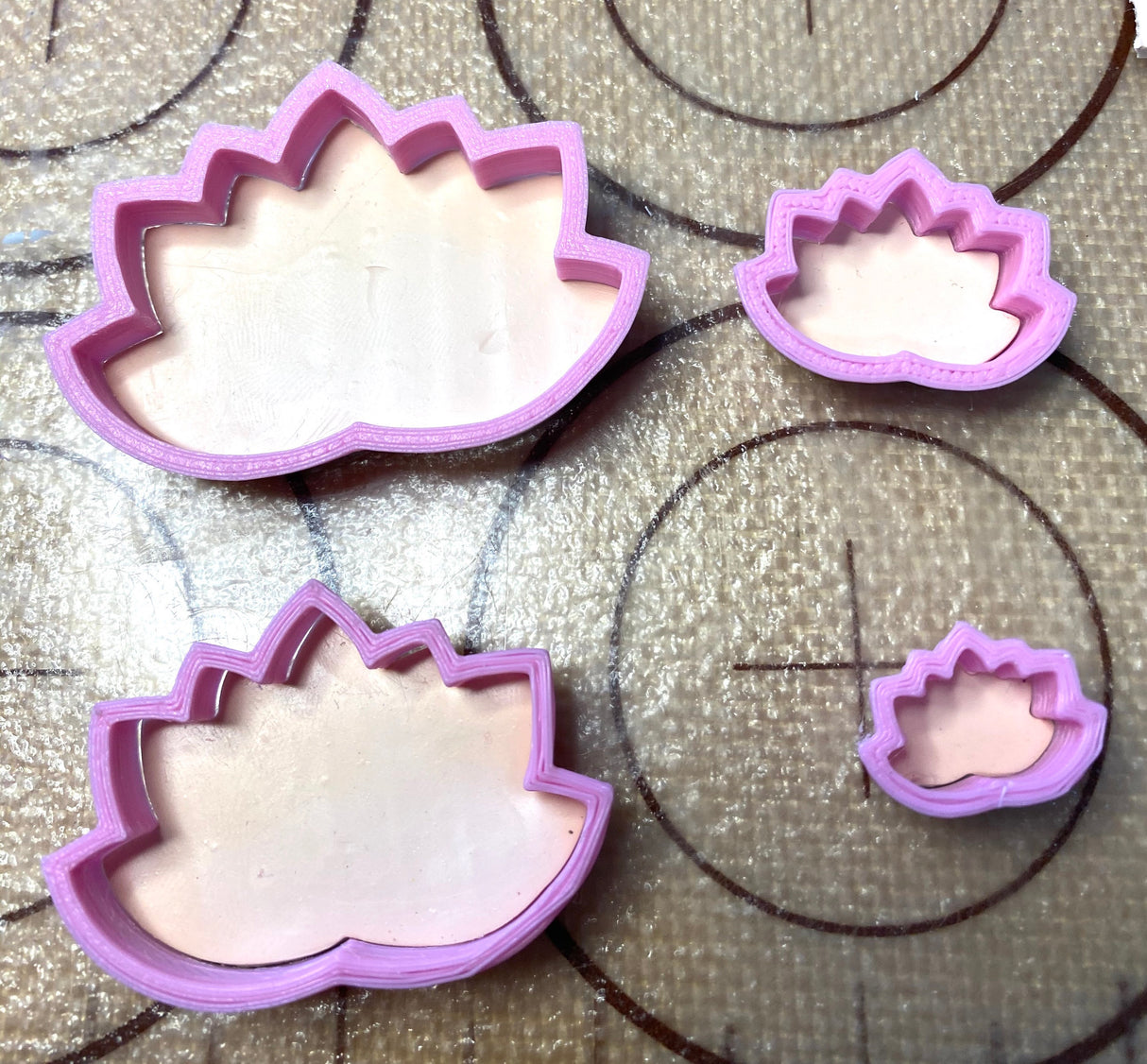 Polymer clay cutters (Lotus Flower shapes) Ceramic Clay | Clay Tools | Clay Supplies