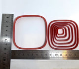 Polymer clay cutters, precious metal (PMC) and ceramic clay cutters, Gilly cutters (Squircle)