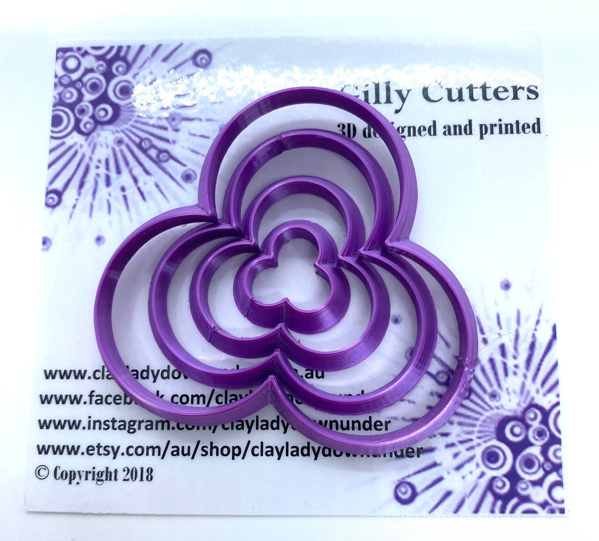 Polymer clay cutters, precious metal (PMC) and ceramic clay cutters, Gilly cutters (Club)