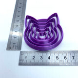 Polymer clay cutters, precious metal (PMC) and ceramic clay cutters, Gilly cutters (Cat Face)