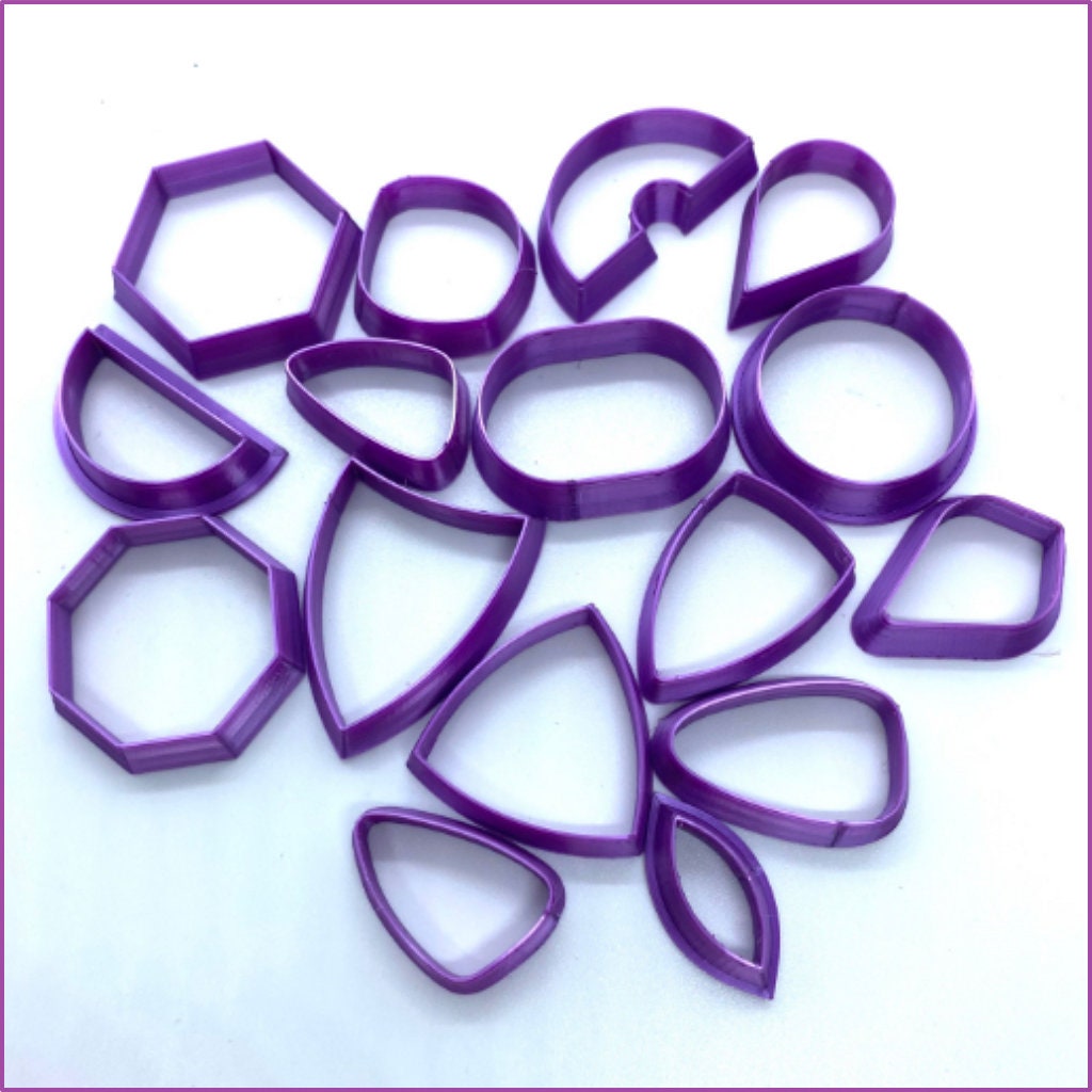 Polymer clay shape cutters, precious metal, ceramic clay cutters, Gilly cutters (Nina)