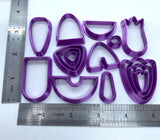 Polymer clay cutters, precious metal (PMC) and ceramic clay cutters, Gilly cutters (Mega earrings)