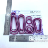Resin polymer clay cutters, precious metal, ceramic clay cutters, Gilly cutters (Lindy)