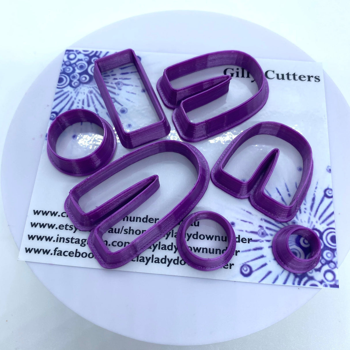 Polymer clay cutters, precious metal (PMC) and ceramic clay cutters, Gilly cutters (Horse Shoe MK II)