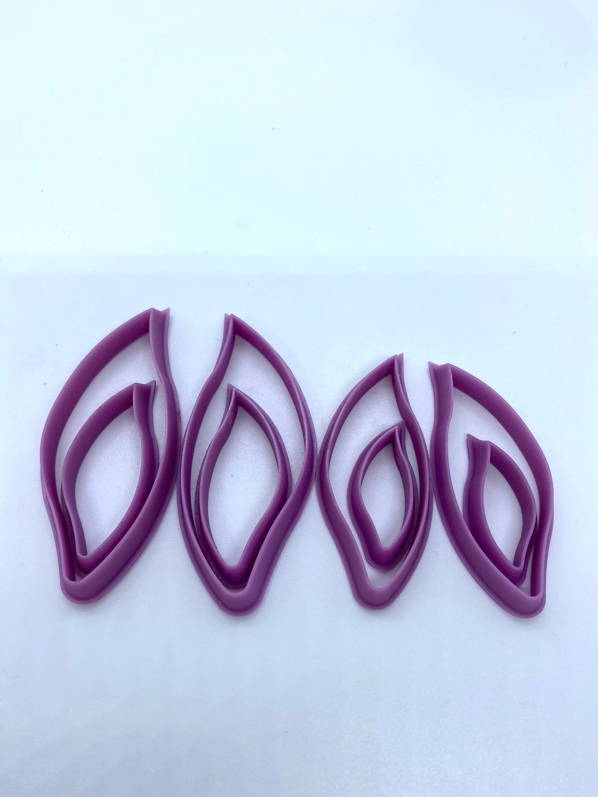 Resin Polymer clay cutters, precious metal (PMC) and ceramic clay cutters, Gilly cutters (Curly leaves)