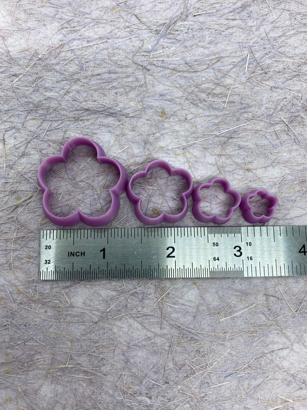 Resin Polymer clay cutters, precious metal (PMC) and ceramic clay cutters, Gilly cutters (6 Petal flowers)