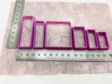 Resin Polymer clay shape cutters, precious metal, ceramic clay cutters, Gilly cutters (Squares and Rectangles)
