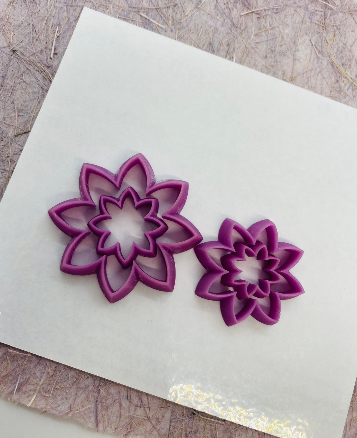 Resin Polymer clay shape cutters, precious metal, ceramic clay cutters, Gilly cutters (8 Point flowers)