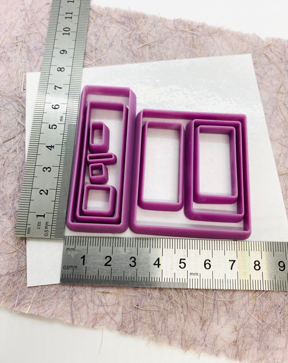 Resin Polymer clay shape cutters, precious metal, ceramic clay cutters, Gilly cutters (Squares and Rectangles)
