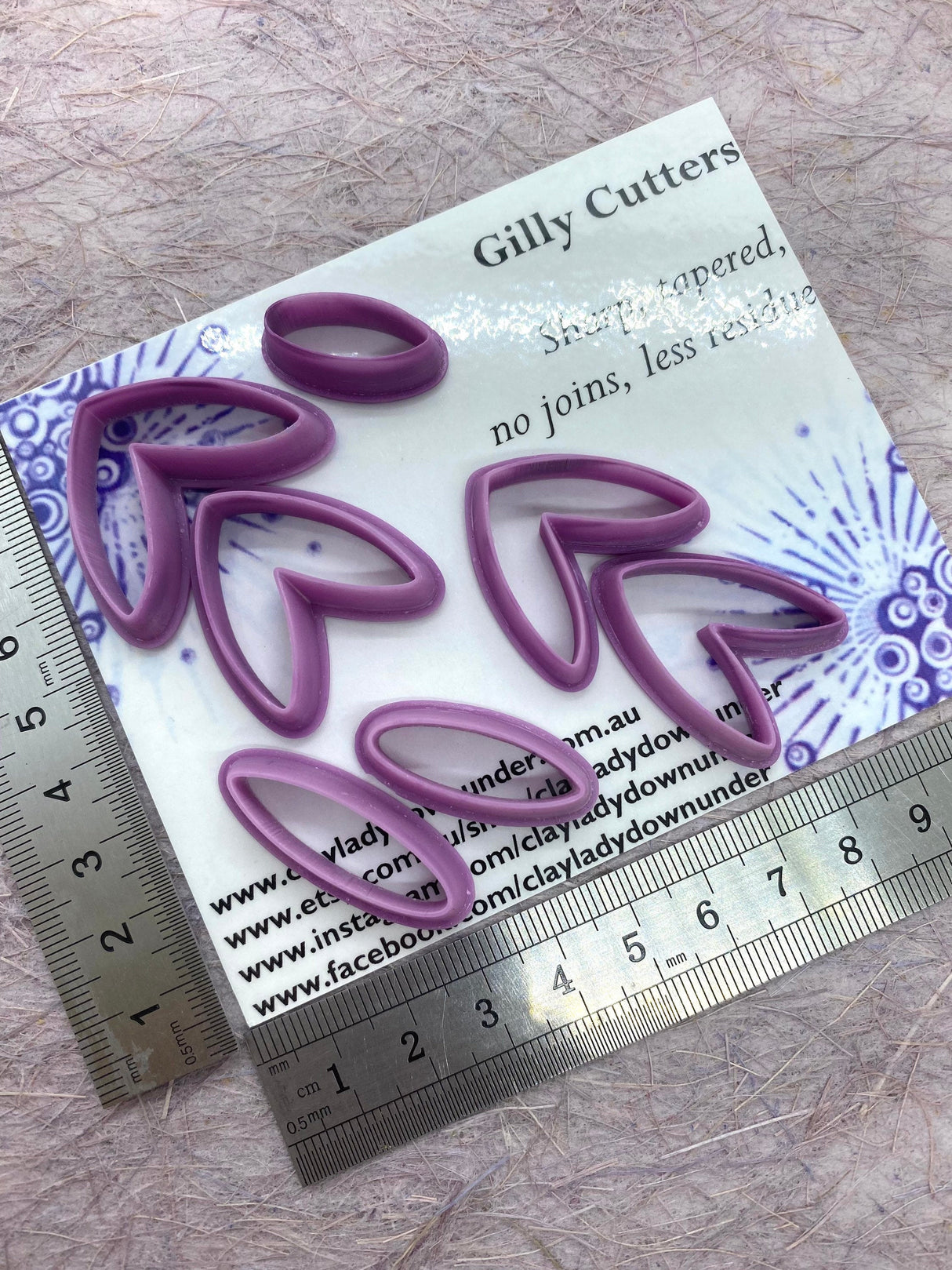 Resin Polymer clay shape cutters, precious metal, ceramic clay cutters, Gilly cutters (Lois MK II)