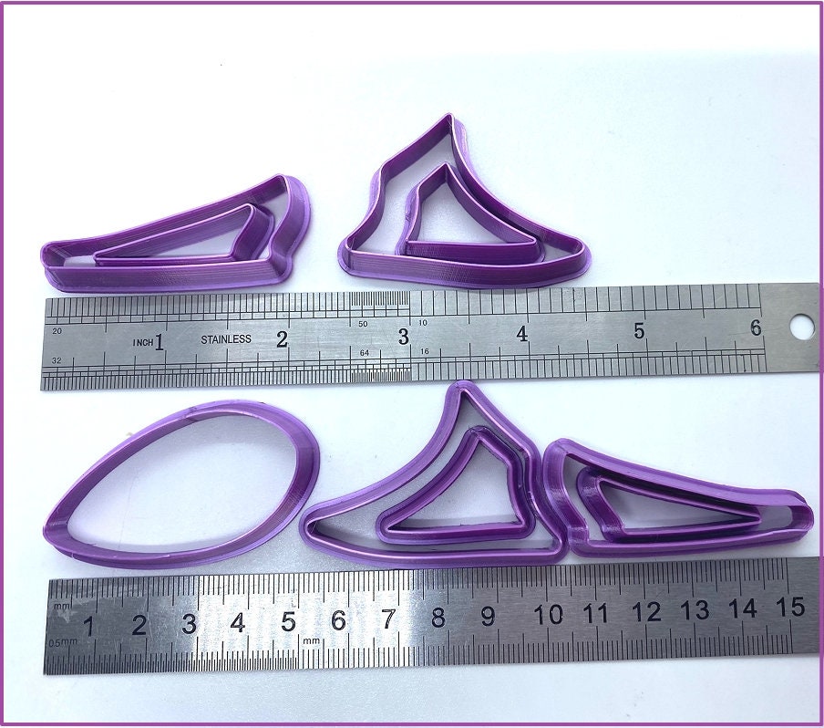 Polymer clay shape cutters (Janet), precious metal, ceramic clay cutters, Gilly cutters