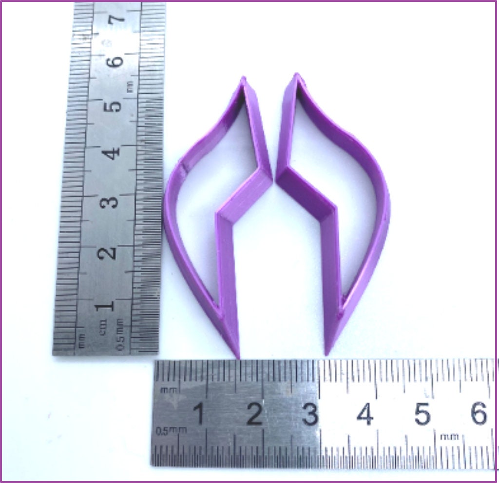 Polymer clay shape cutters (Lightning) precious metal, ceramic clay cutters, Gilly cutters