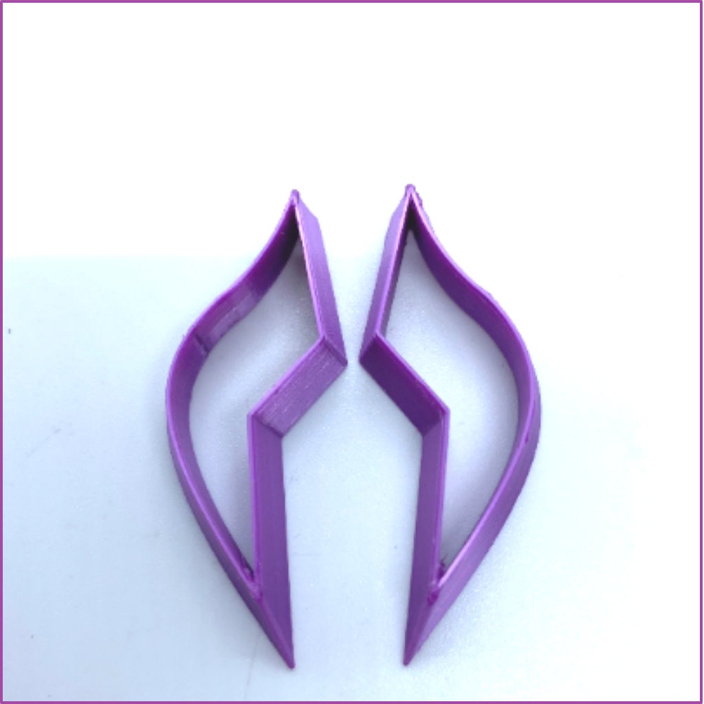 Polymer clay shape cutters (Lightning) precious metal, ceramic clay cutters, Gilly cutters