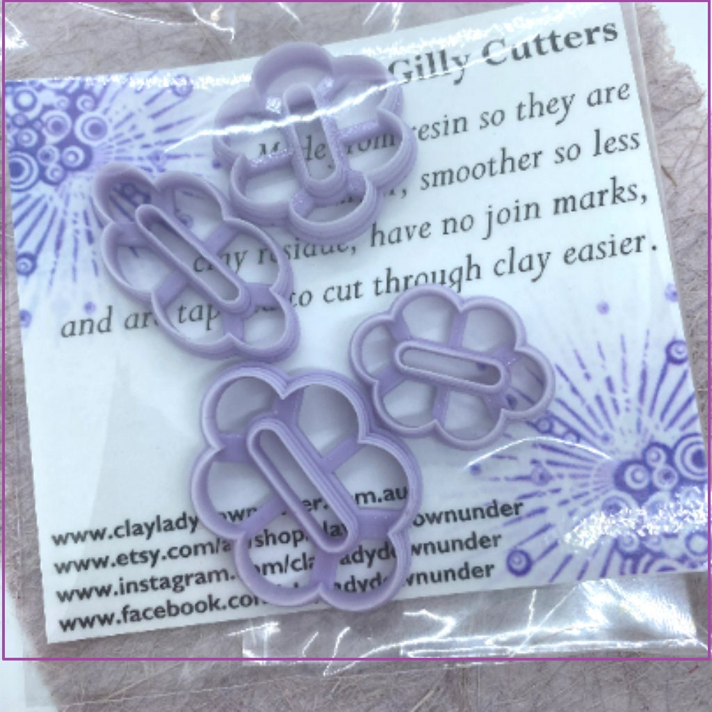 Resin Polymer clay shape cutters (Payel’s Cookie) precious metal, ceramic clay cutters, Gilly cutters