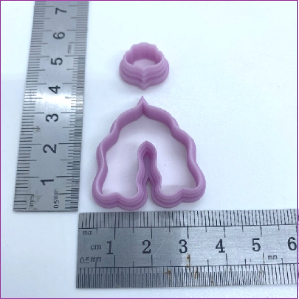 Resin Polymer clay shape cutters (Curly Arch) precious metal, ceramic clay cutters, Gilly cutters
