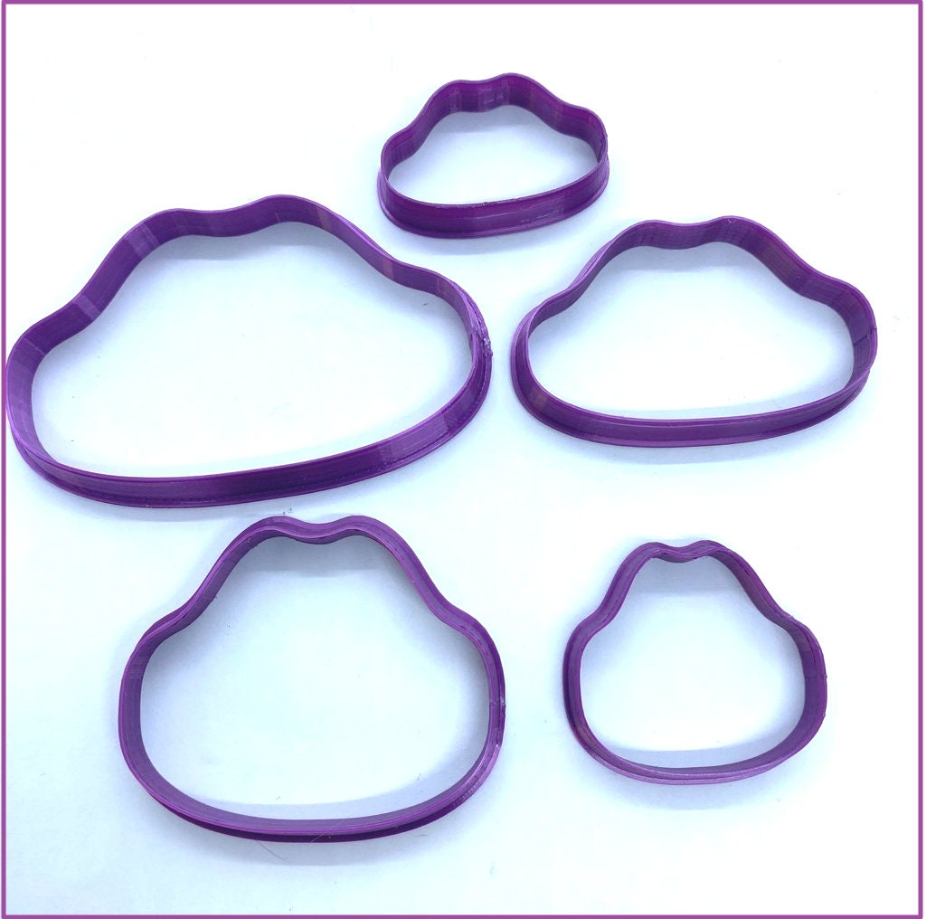 Polymer clay shape cutters | (Pebble Shape - Freddo) | clay cutters | Gilly cutters | Clay Tools | Clay Supplies