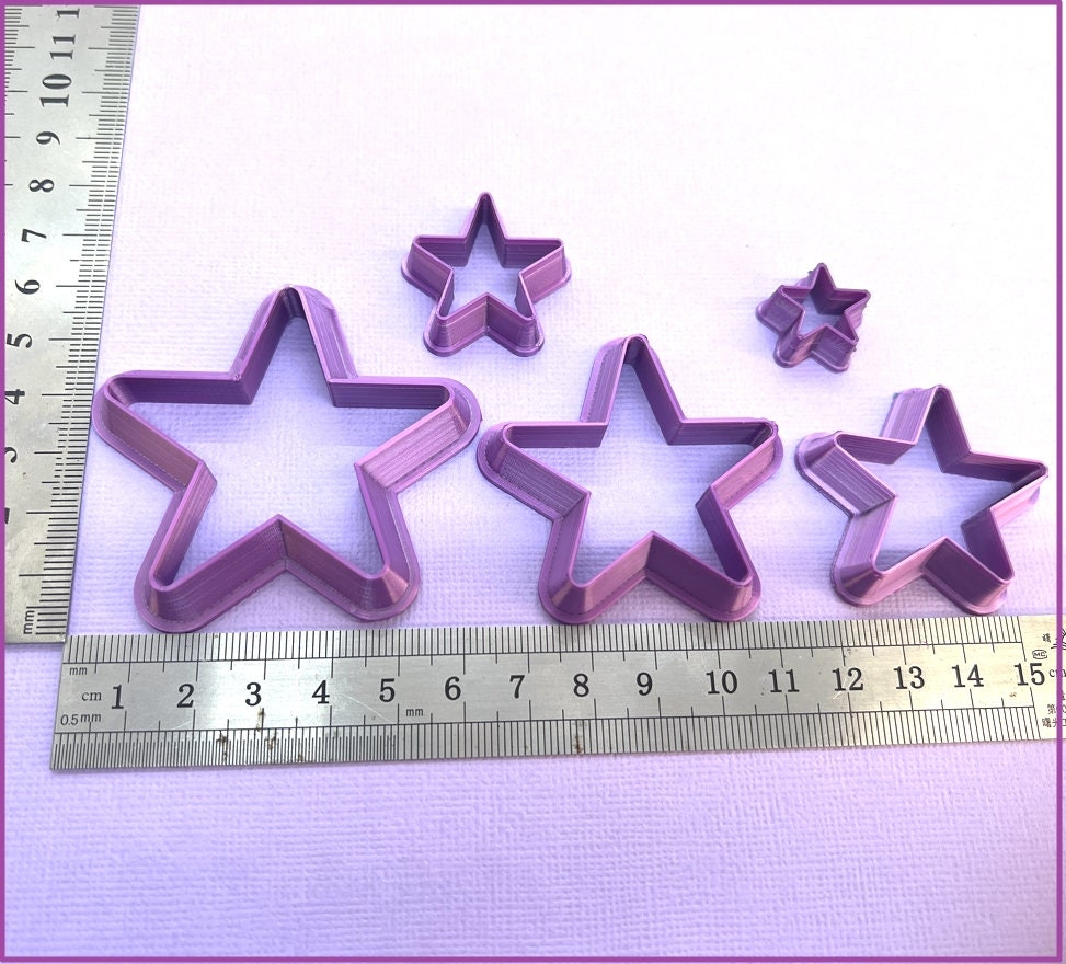 Polymer clay shape cutters | (Christmas stars) | clay cutters | Clay Tools | Gilly cutters | Clay Supplies