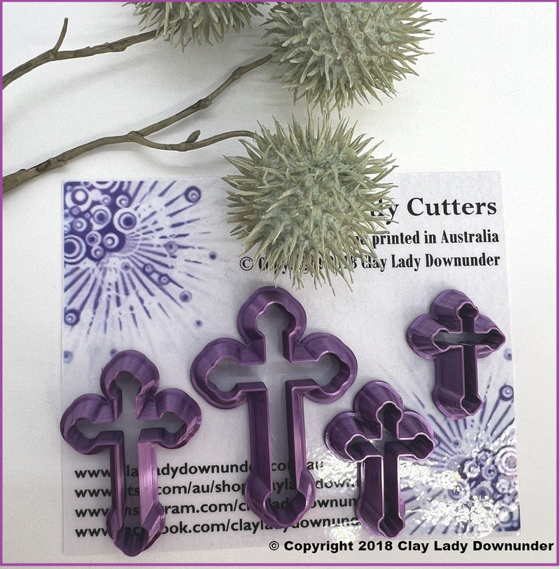 Polymer clay cutters, Cross shape, clay tools, clay supplies