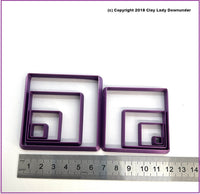 Polymer clay cutters, Square shape symmetric set, clay tools, clay supplies