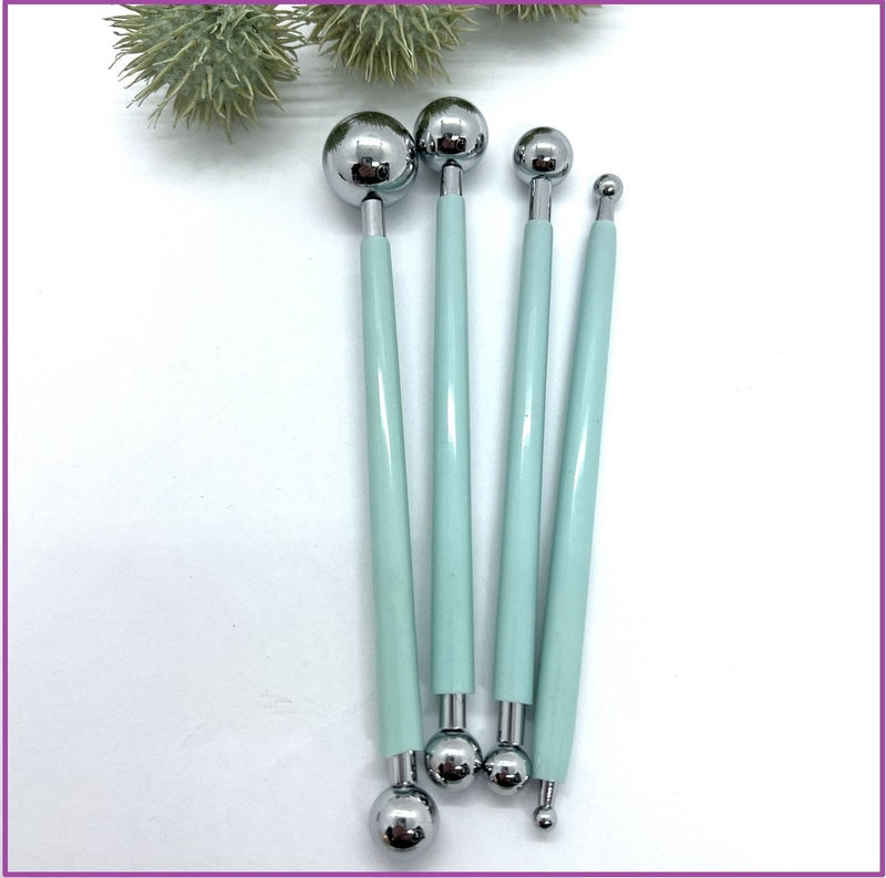 4 piece balls metal shapers scupting set | Polymer Clay | Clay Tools | Clay Supplies |